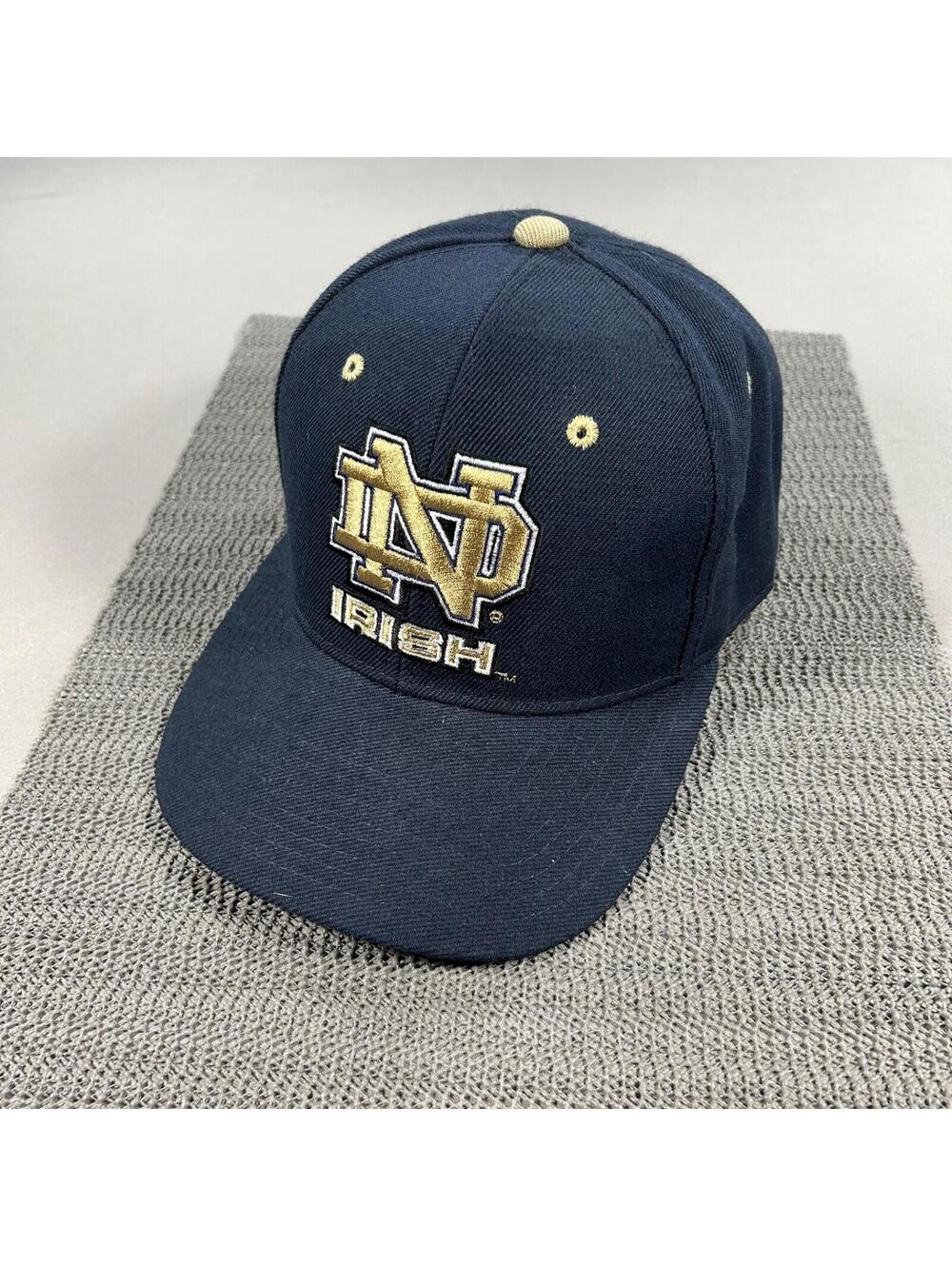 Notre Dame Hat Navy Fitted 7 1/8 Baseball Cap Zephyr Graf-X DH Wool